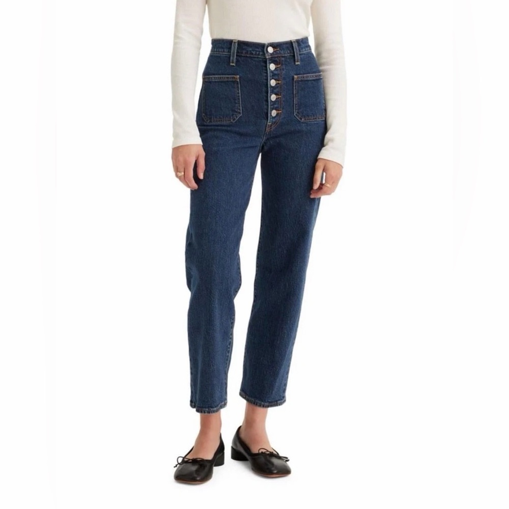 Levi’s Ribcage Straight Ankle Women’s Sz 32 Casual Boho Preppy